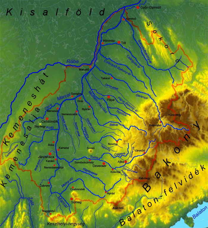 ajka domborzati térkép A Marcal folyó honlapja   nyitóoldal ajka domborzati térkép